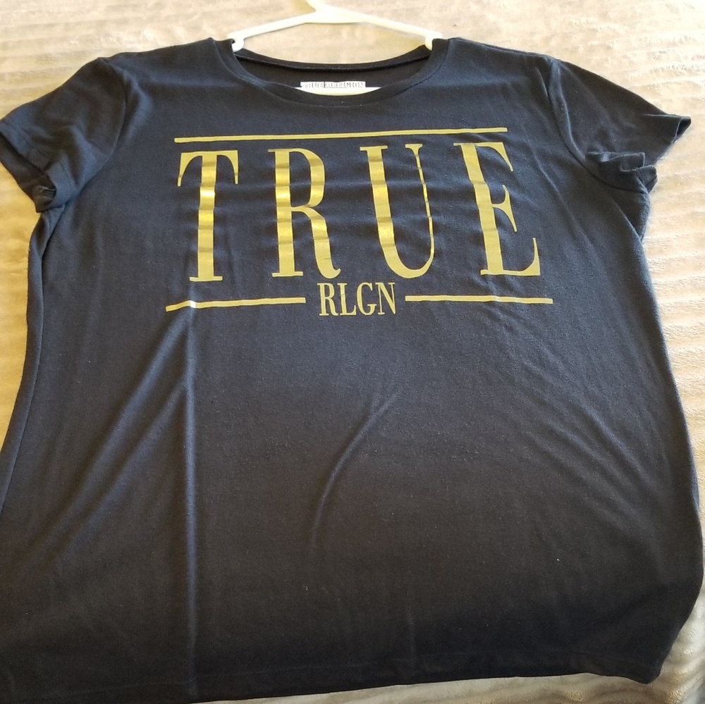 Gold True Religion tee
